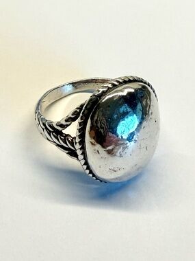 Silpada “Big Presence” Sterling Silver Dome Ring Sz 9 Statement Bold